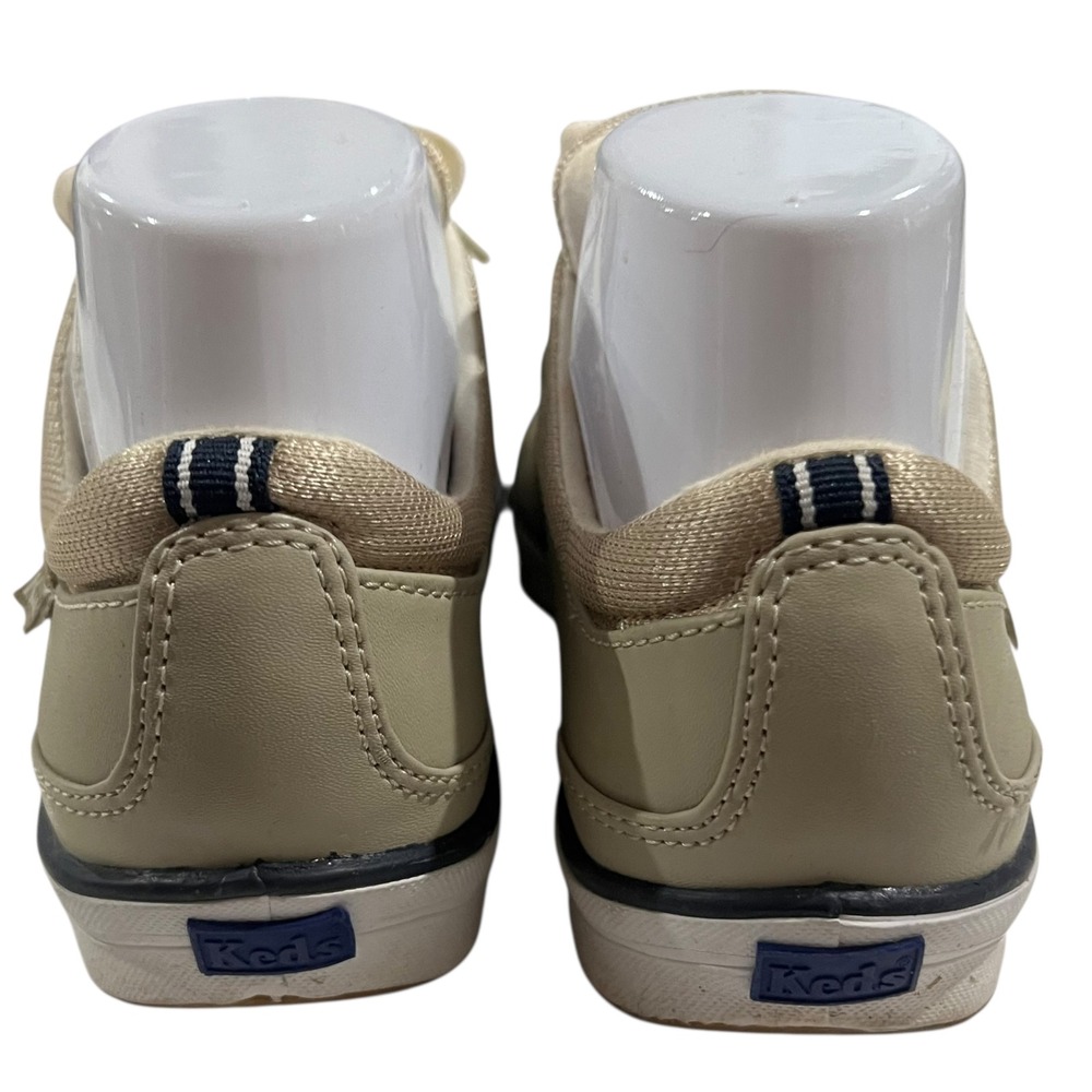 Keds Taupe‎ Leather Sneakers Women's Size 7.5 Preppy Comfort Casual - Picture 3 of 9